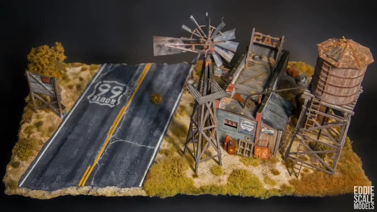 Диорама заброшенной Американской Автозаправки