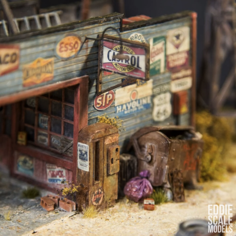 Диорама заброшенной Американской Автозаправки