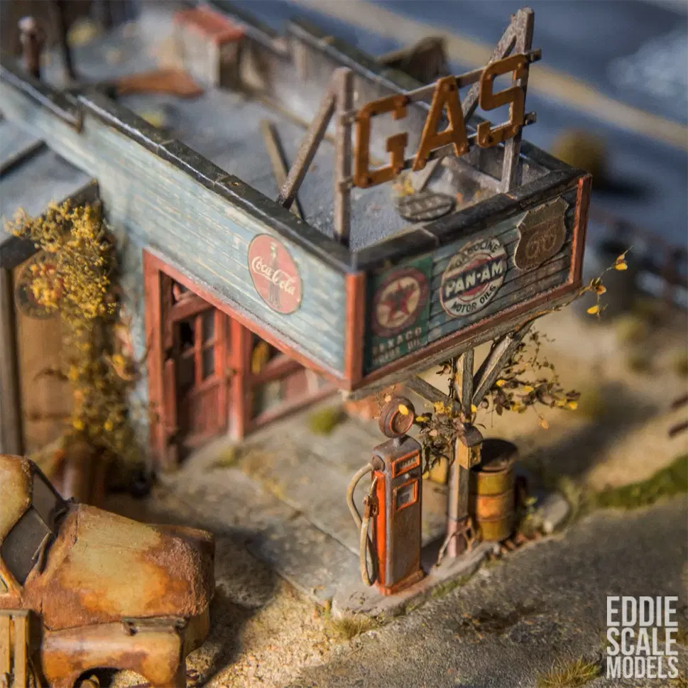 Диорама заброшенной Американской Автозаправки