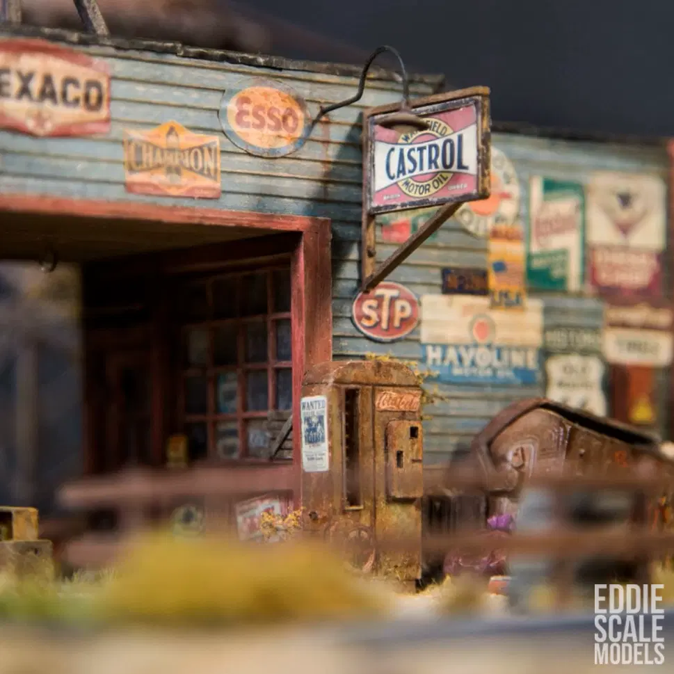 Диорама заброшенной Американской Автозаправки