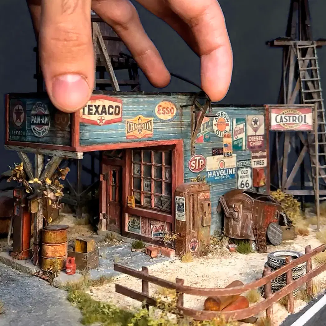 Диорама заброшенной Американской Автозаправки