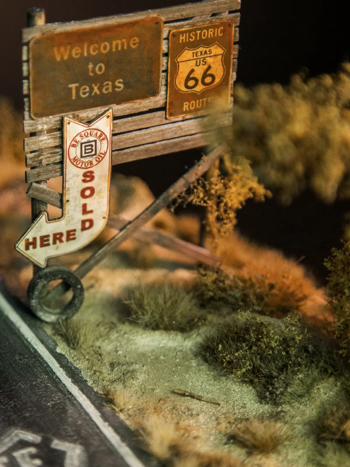 Диорама заброшенной Американской Автозаправки