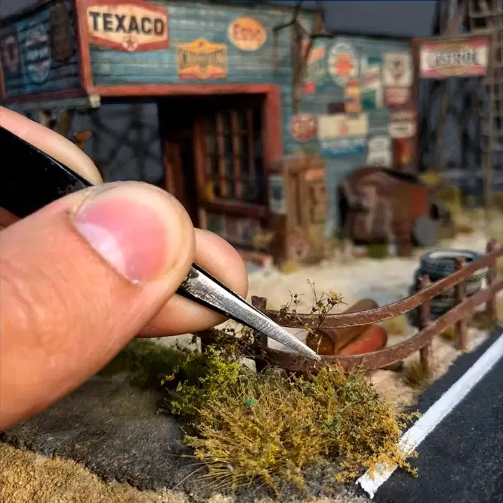 Диорама заброшенной Американской Автозаправки