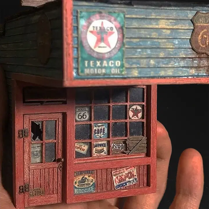 Диорама заброшенной Американской Автозаправки