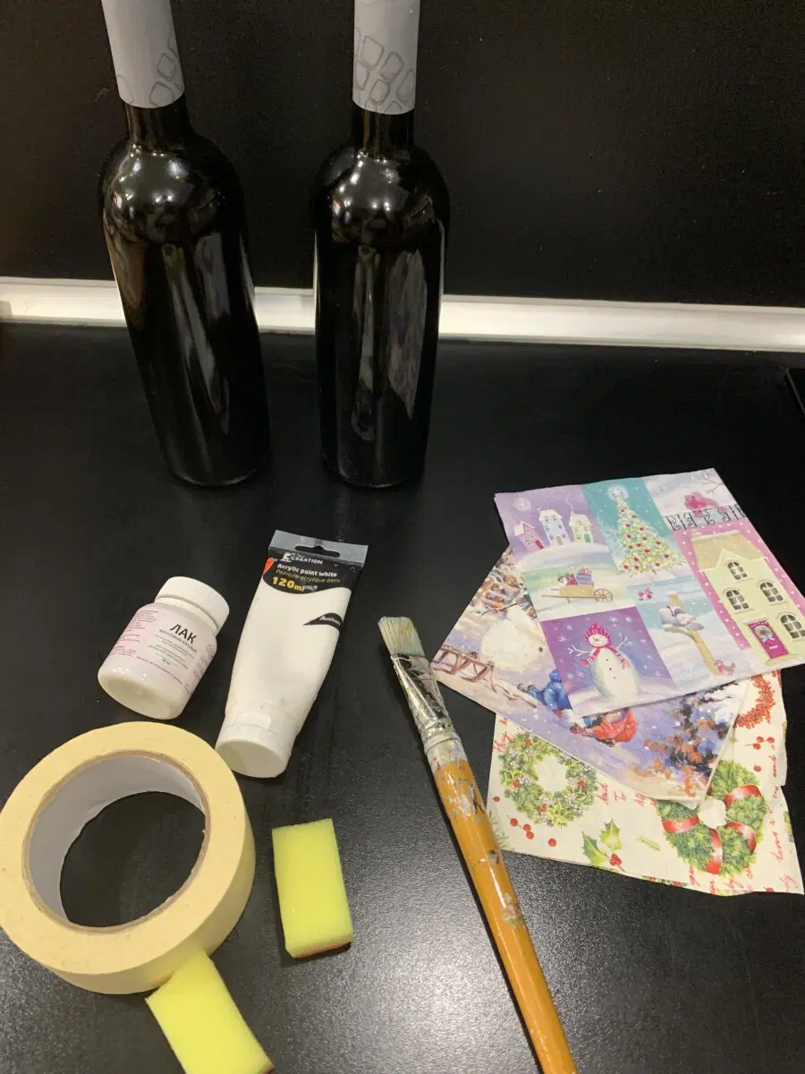 Декор шампуня (мастер класс новогодний)