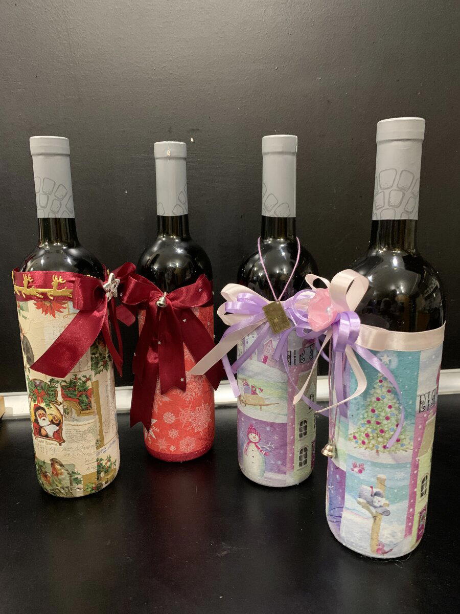 Декор шампуня (мастер класс новогодний)