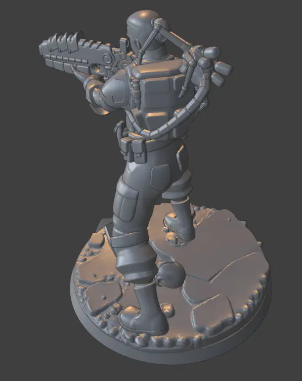 Медик Жоргат - 3д модель финальная поза⁠