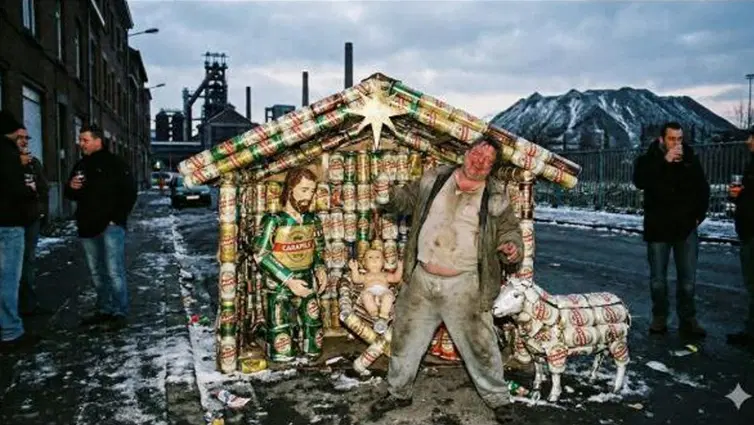 Скандальная рождественская инсталляция в Брюсселе