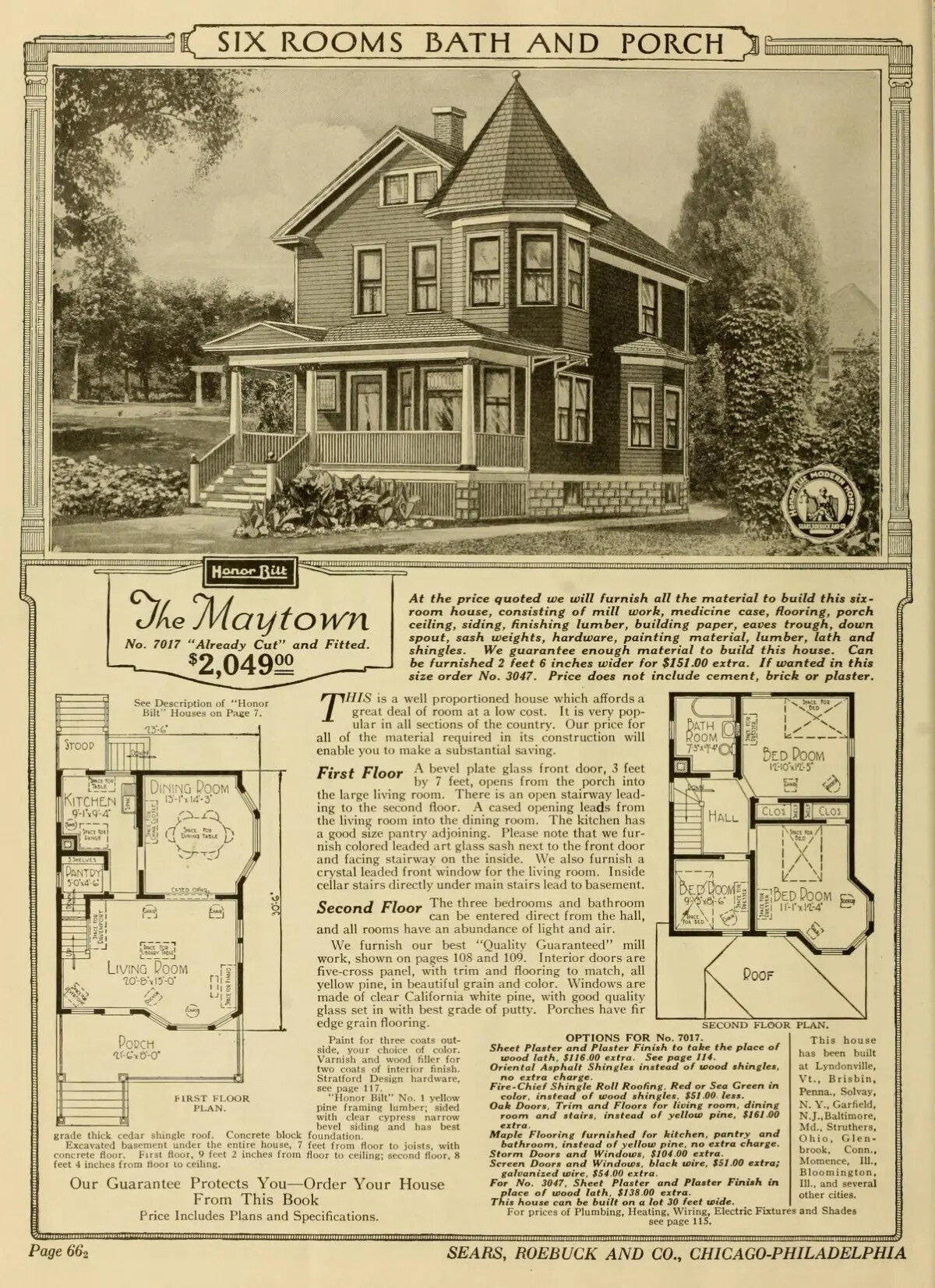 Каталог проектов каркасных домов 1921 года