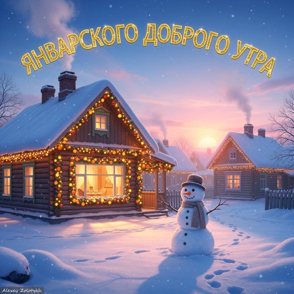 Снежное утро января: Добро пожаловать в мир зимних чудес! ❄️🌟