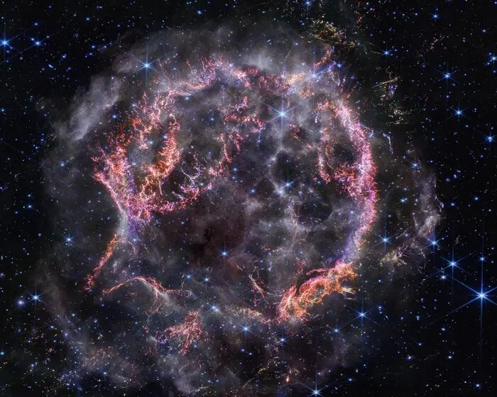 © NASA, ESA, CSA, STScI, D. Milisavljevic (Purdue University), T. Temim (Princeton University), I. De Looze (University of Gent)