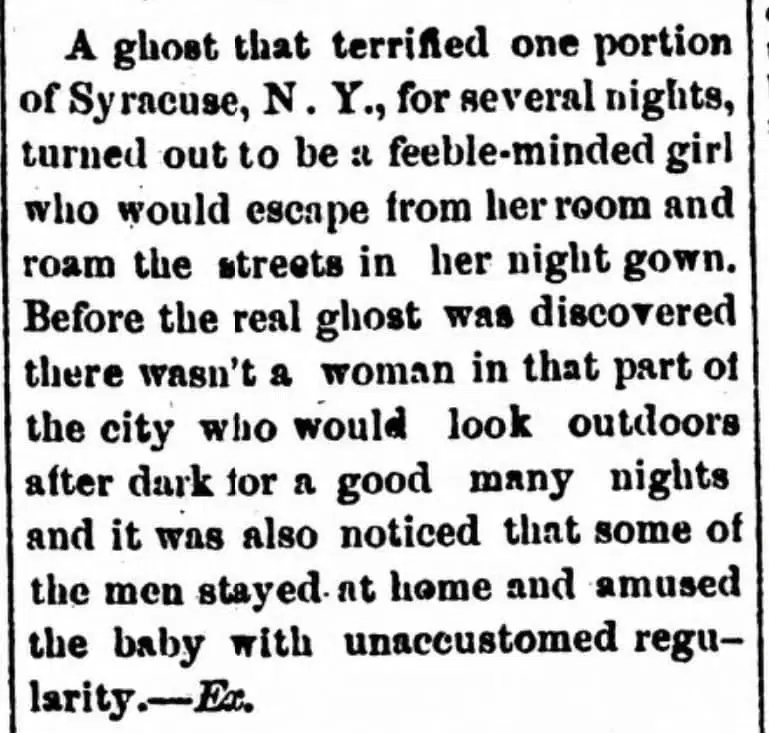 Призрак, который в течение нескольких ночей 1893 года наводил ужас на одну из окраин Сиракуз