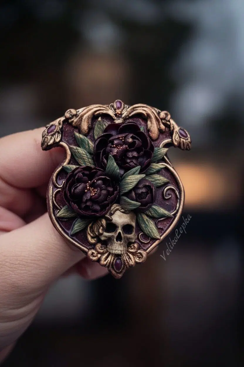 Брошь, ручной работы