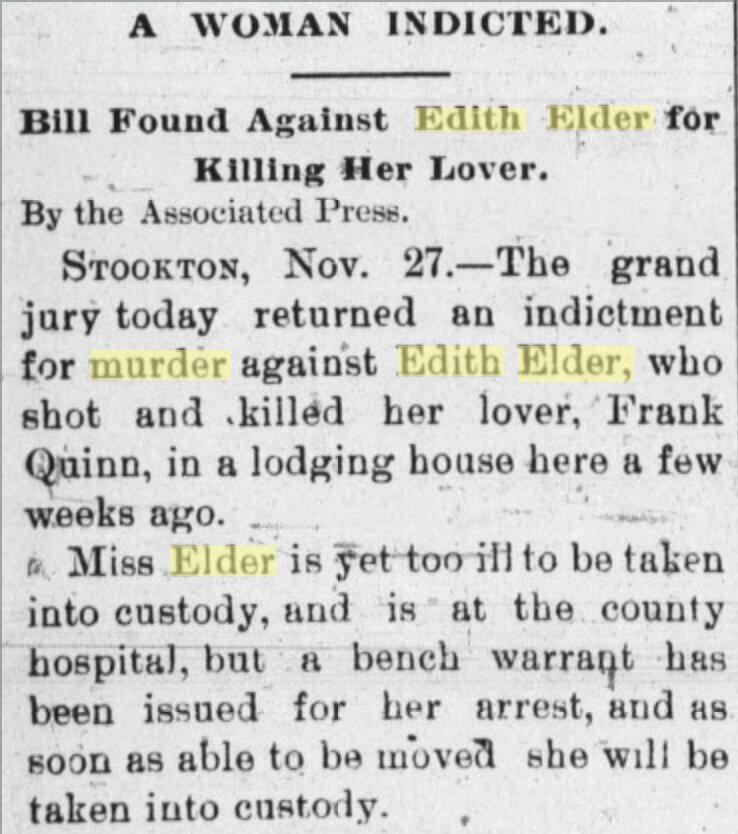 Статья из газеты. Источник фотографии: газета "Morning Tribune" от 28 ноября 1894 года