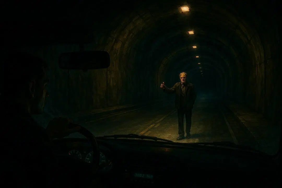 Я взял попутчика на глухой дороге, в тоннеле, который никак не заканчивался