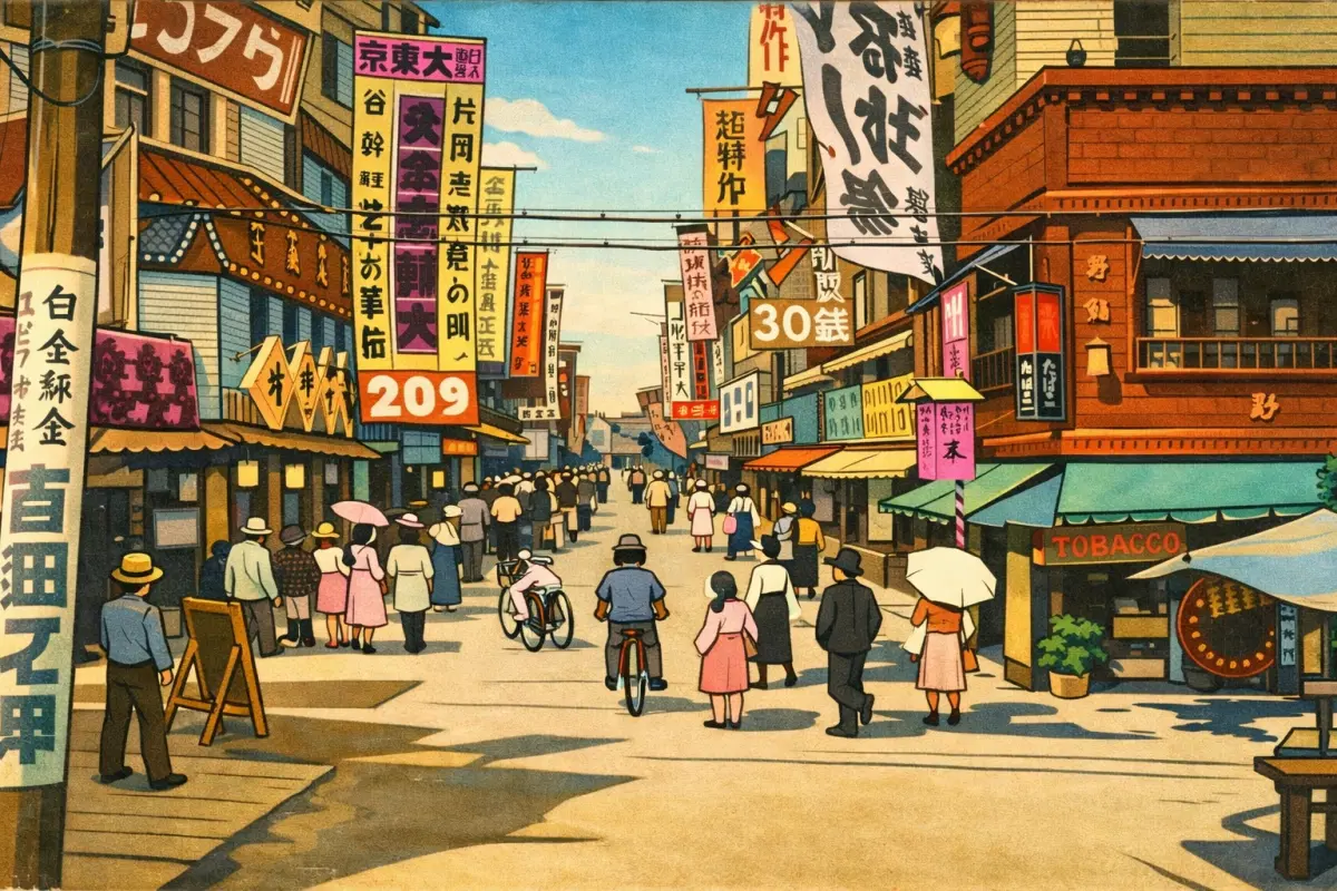 Улица Японии в 1930-х годах