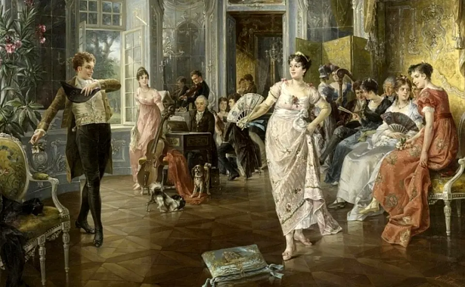 "Урок танца" Леопольд Шмутцлер.