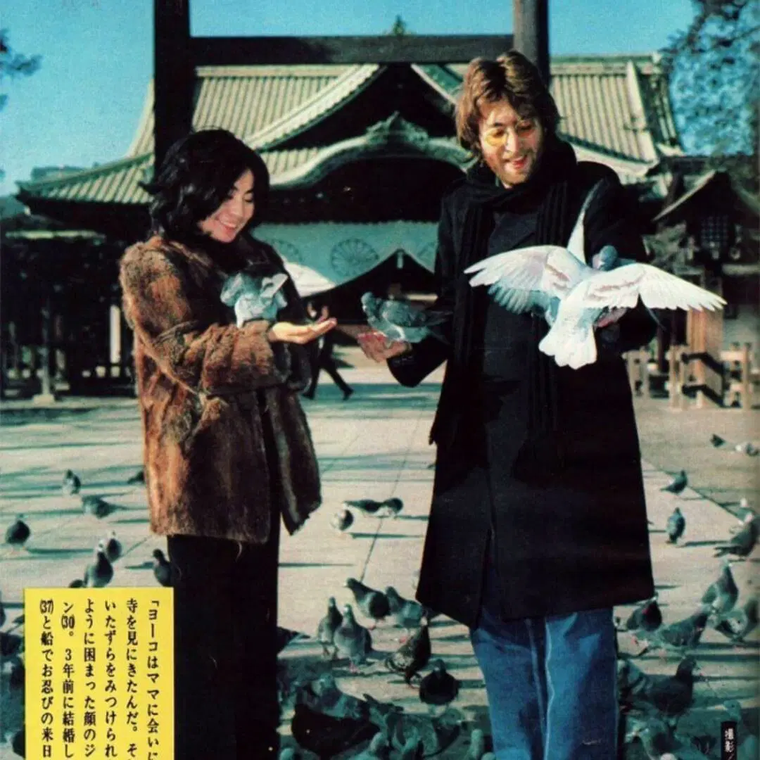 Джон Леннон и Йоко Оно, 1971 год.