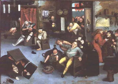 Питер Брейгель Старший. Вырезание камня безумия, или Операция на голове. Ок. 1550 (копия, оригинал утерян). Музей в г. Сент-Омер