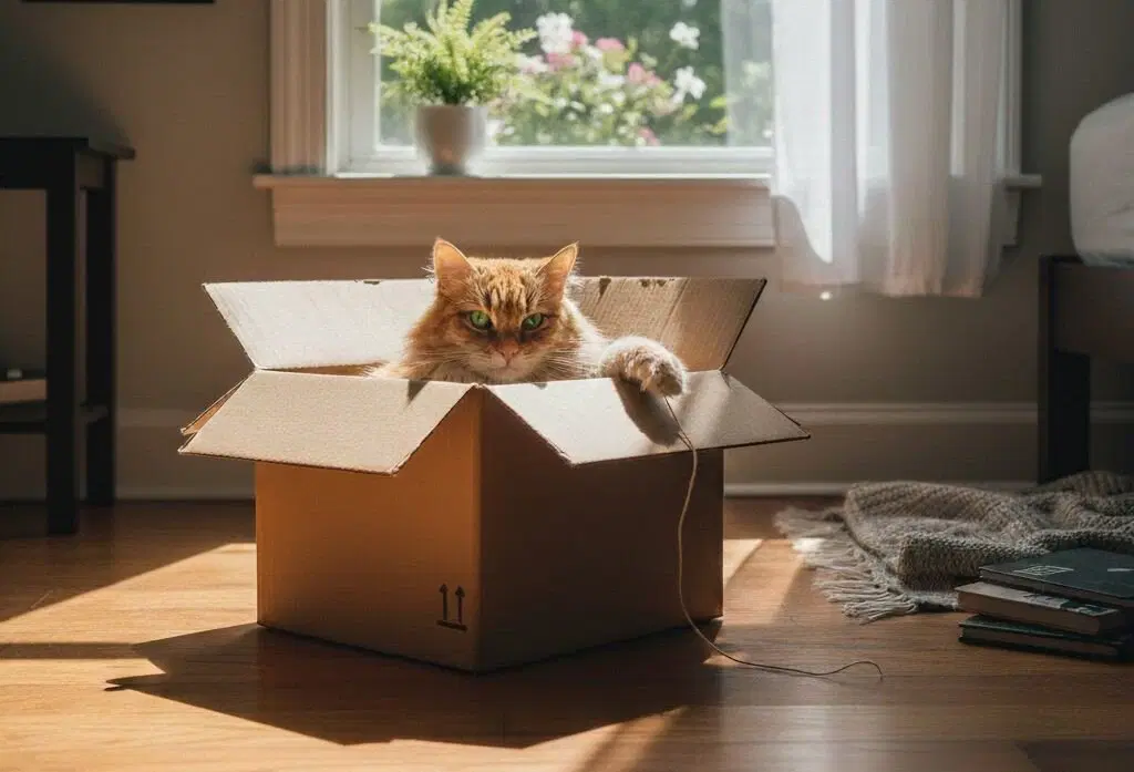 Почему котики любят коробки?