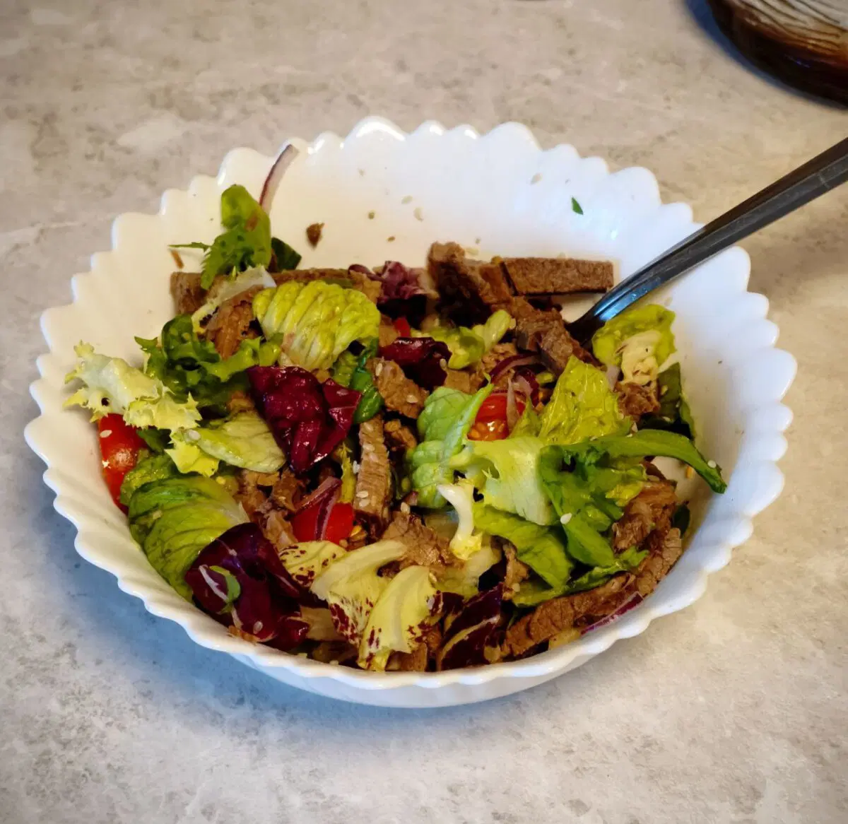 Салат с говядиной