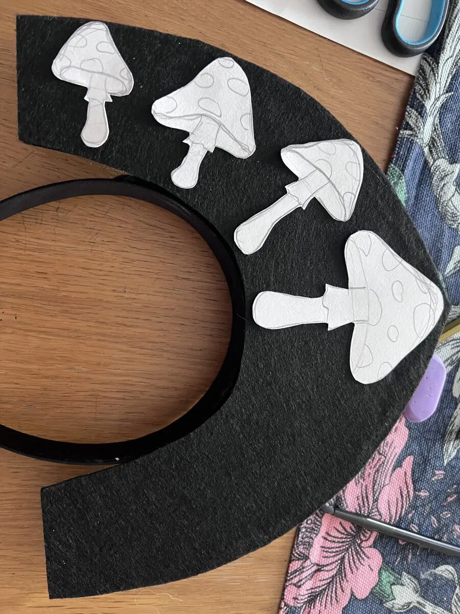 Кокошник с мухоморами