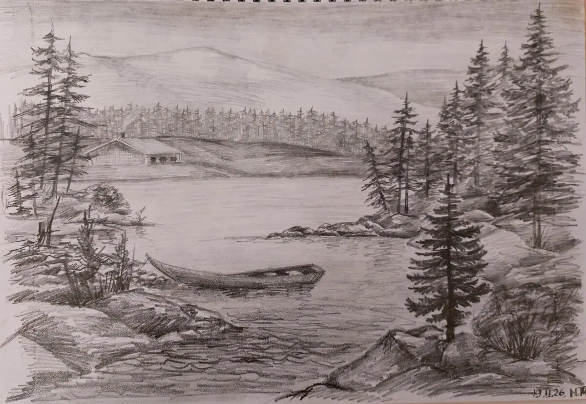 Бумага, простые карандаши