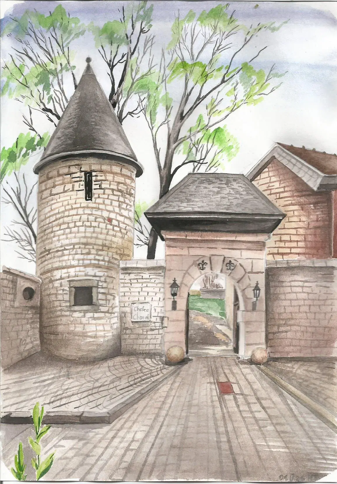 Бумага, акварель