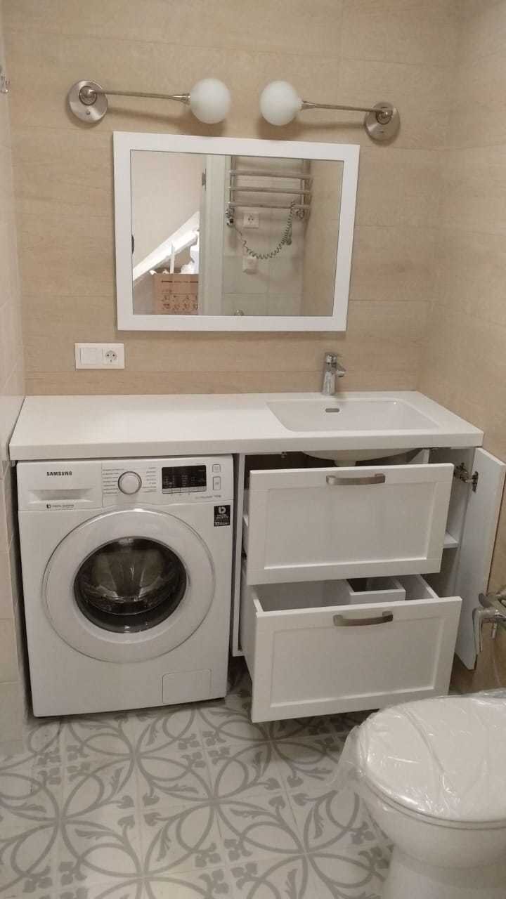 Тумба под раковину со стиральной машиной
