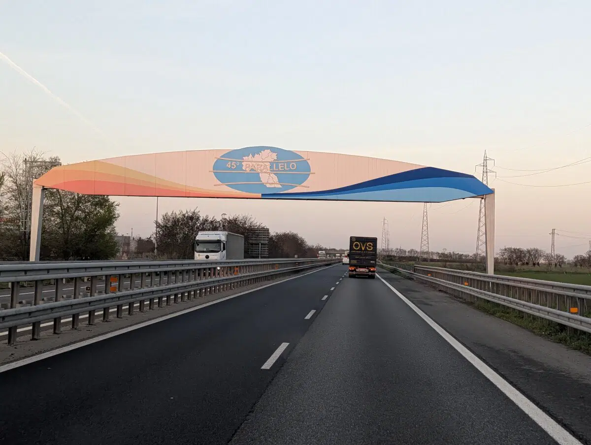 А это вчера, я пересёк 45 параллель 