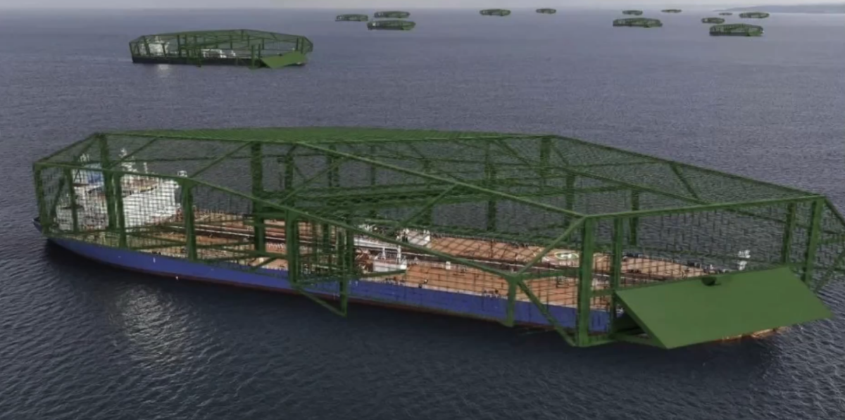 Антидроновые "мангалы" ВМФ США (в качестве источника скриншот из видео)