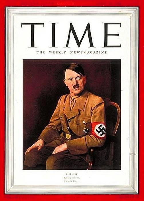 В 1938 г. журнал Time признал Адольфа Гитлера "человеком года", а сразу после этого в 1939 г. "человеком года" стал Иосиф Сталин.