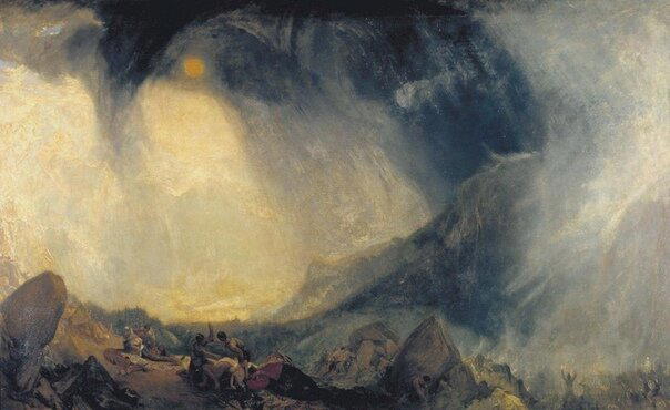 «Снежная буря. Переход Ганнибала через Альпы», Уильям Тёрнер 1812 