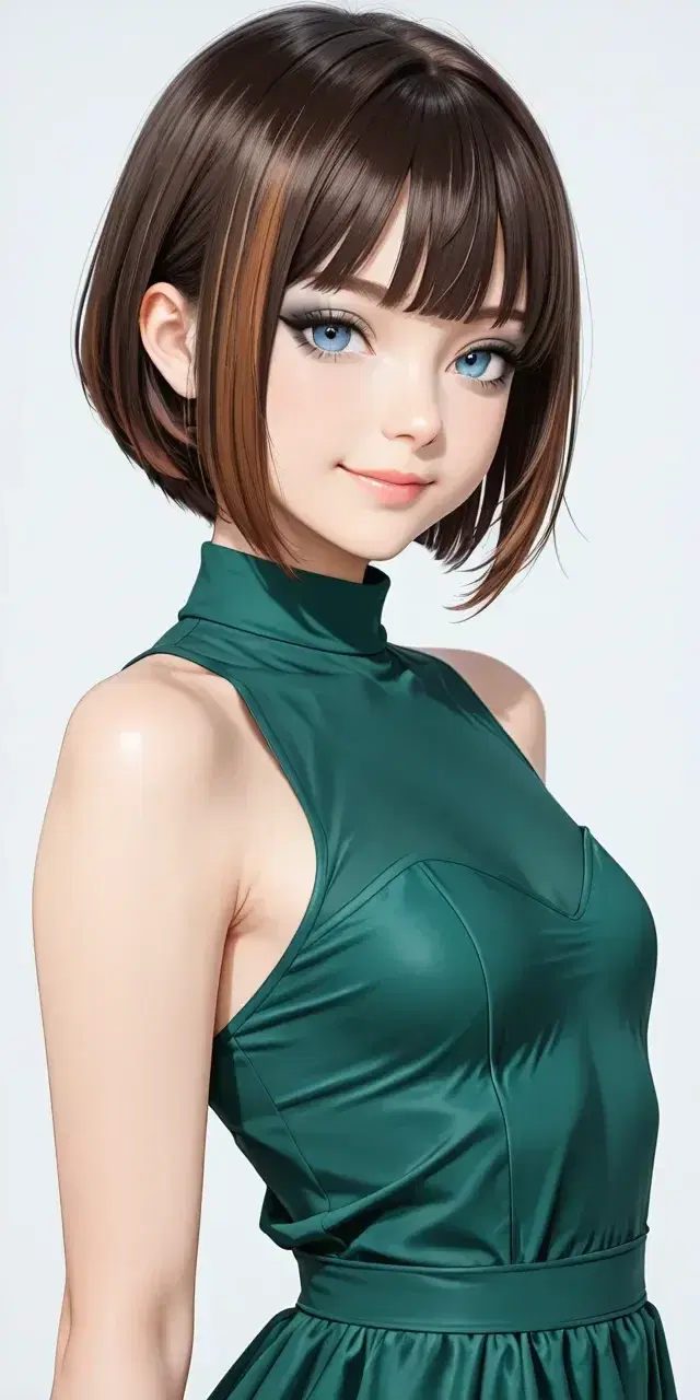 Lady in green