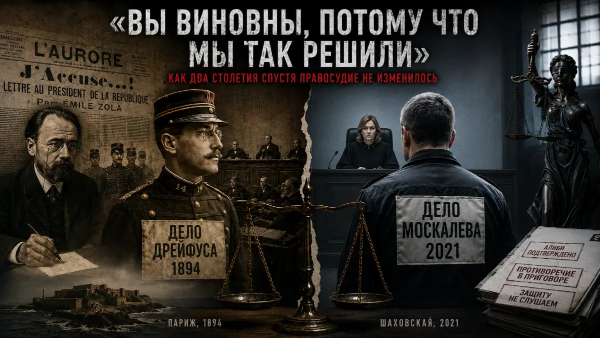 Виновны без доказательств: Дрейфус тогда, Москалев сейчас