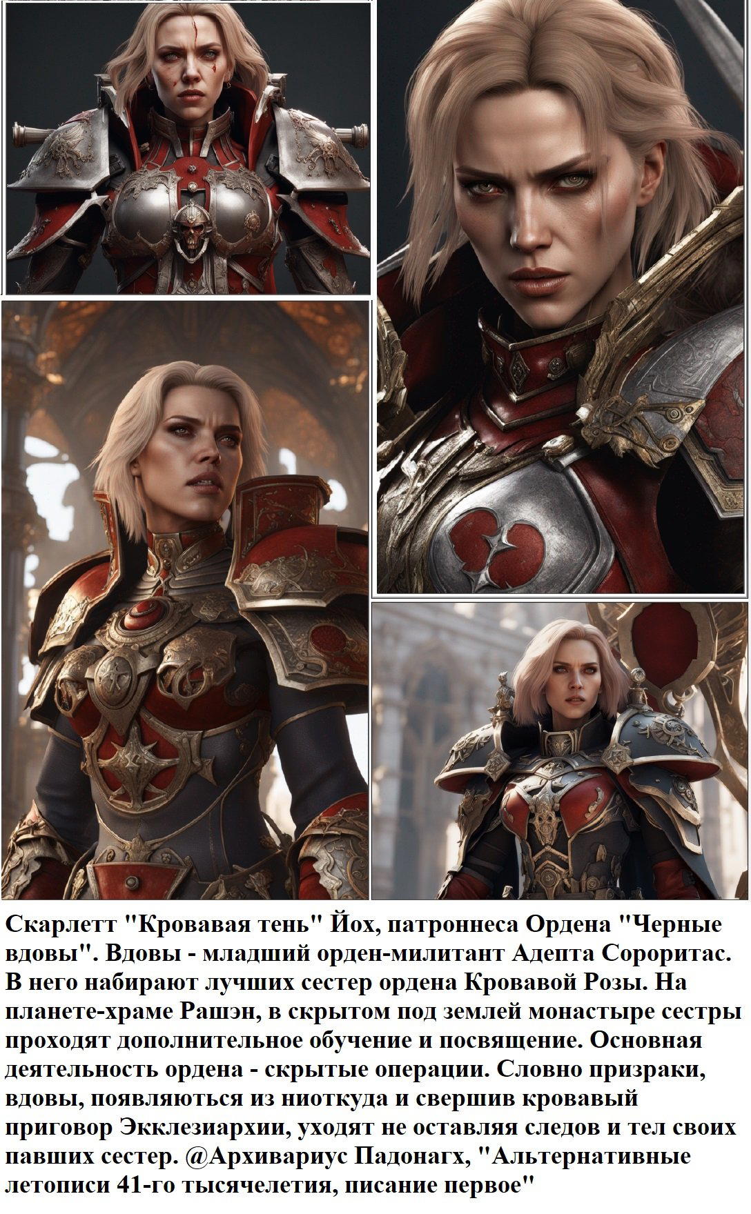 Скарлетт "Кровавая тень", орден "Черные Вдовы".