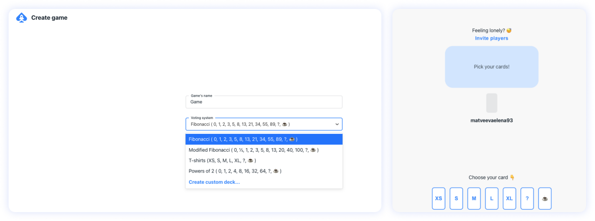 Оценка задач по методу Planning Poker