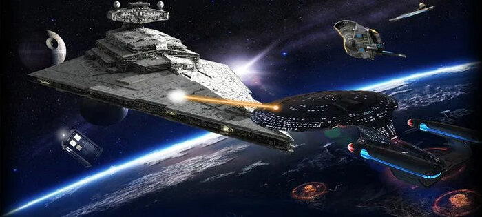А что если? Чем бы закончилось противостояние звездолёта USS Enterprise-D c звездным разрушителем класса "Imperial"